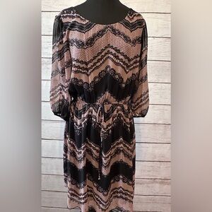 Black and Cream Enfocus dress size 14W, Office, Church , Lightweight, Elegant